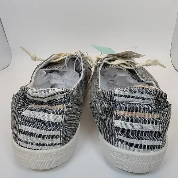 Magellan Outdoors Casual Shoes Womens 9B Gray Canvas Lace Up Comfort Sneaker - Picture 5 of 8